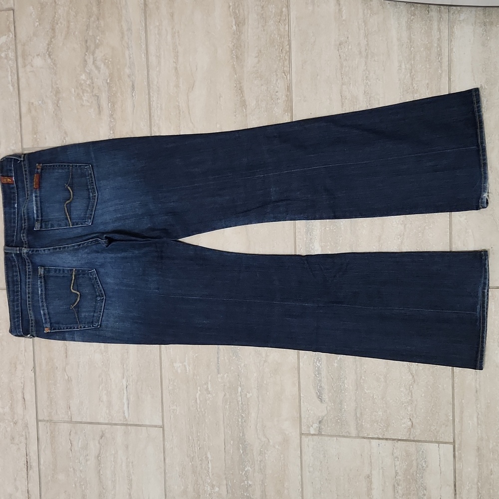 7FAM 7 FOR ALL MANKIND Bootcut Medium Blue Wash Boot cut Jeans 29 Denim Vintage